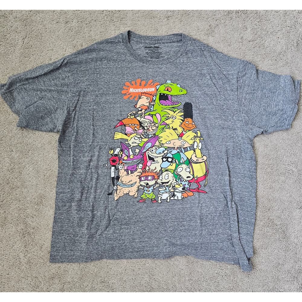Nickelodeon Cartoons Nostalgia Shirt Men's 2XL Rugrats Hey Arnold Angry Beavers